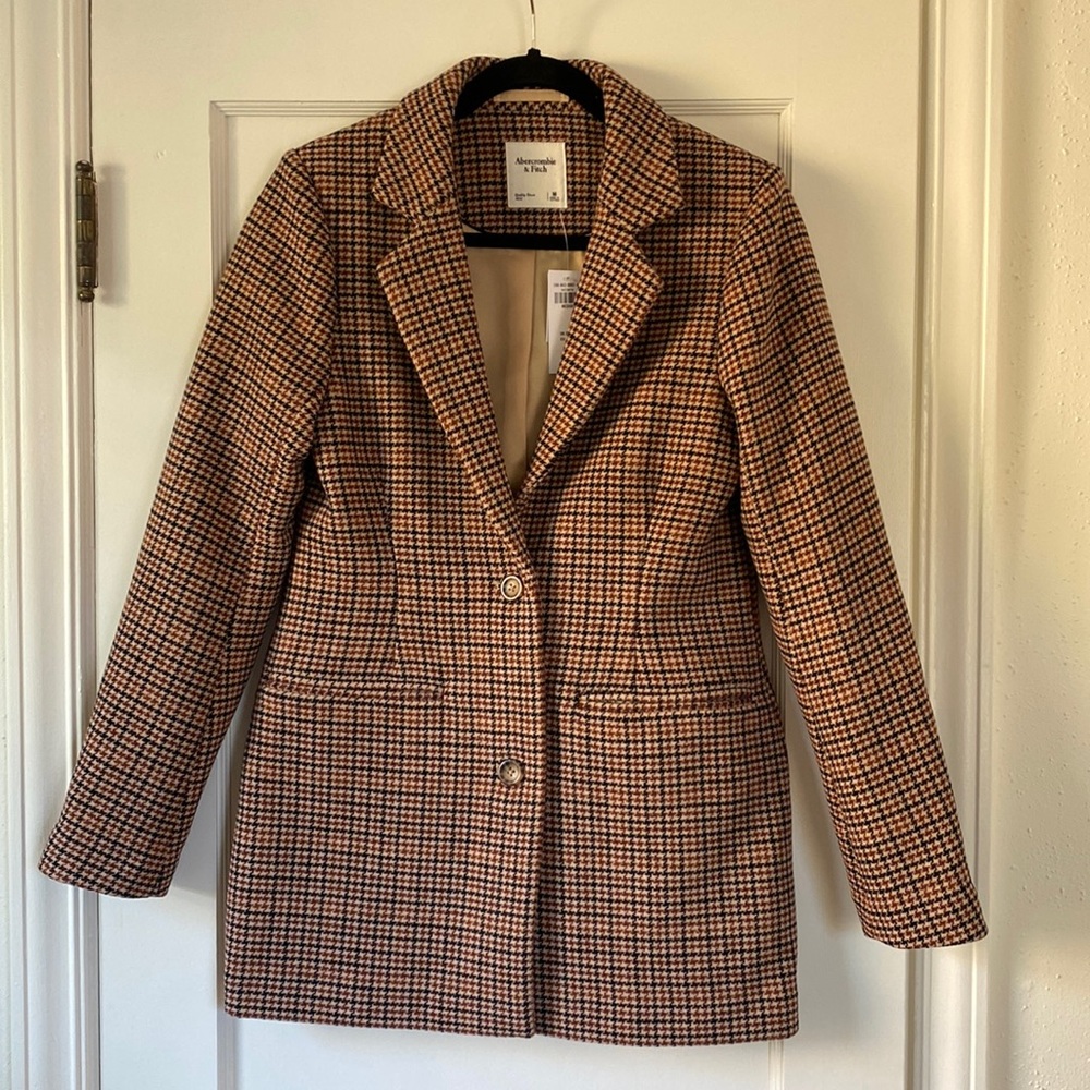 Abercrombie & Fitch Wool Blend Blazer Coat